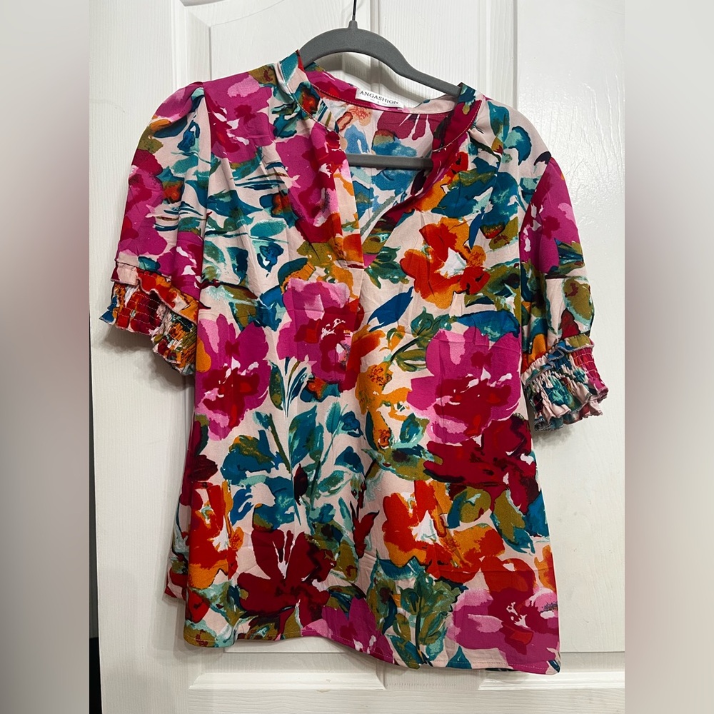 Colorful Floral Women's Blouse